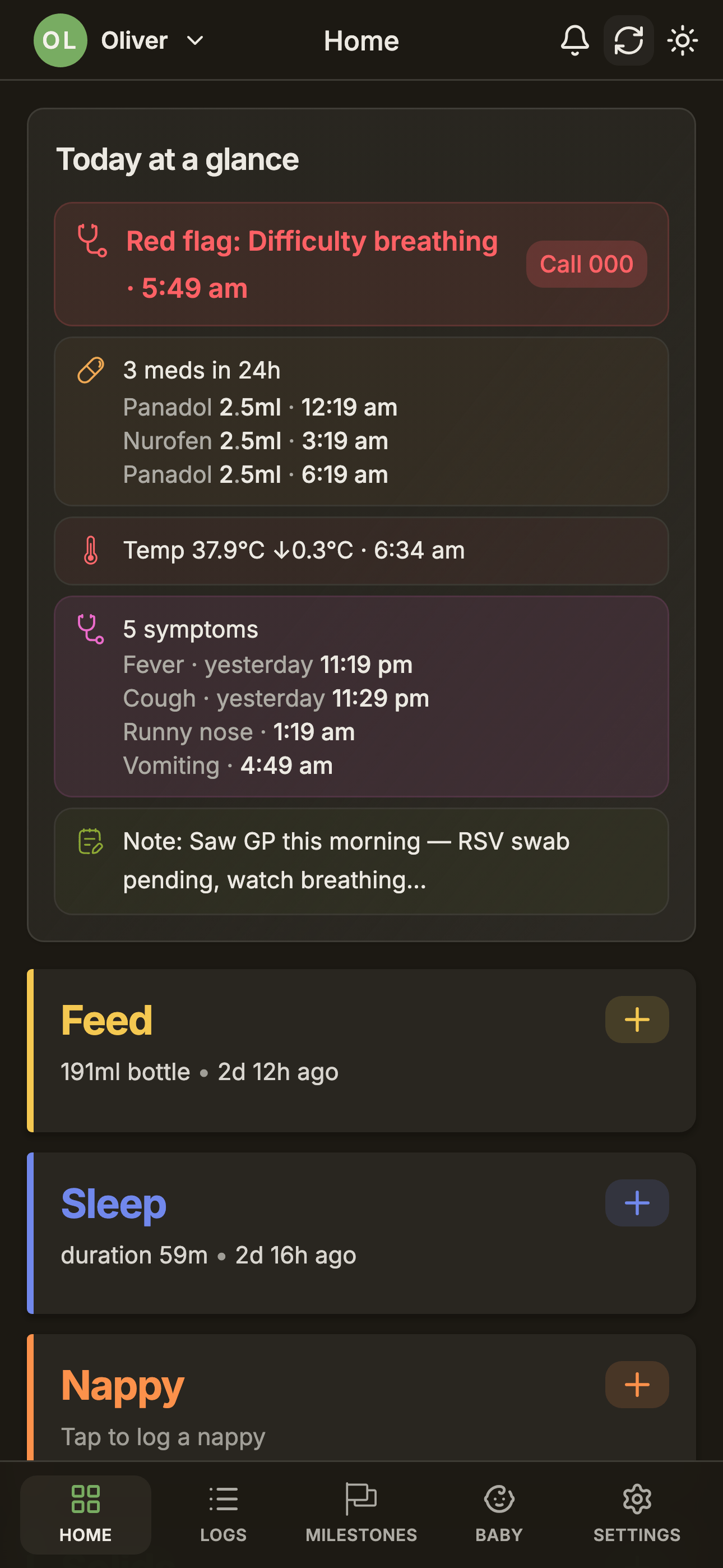 A sick day where interpretive insights step back but safety prompts remain.